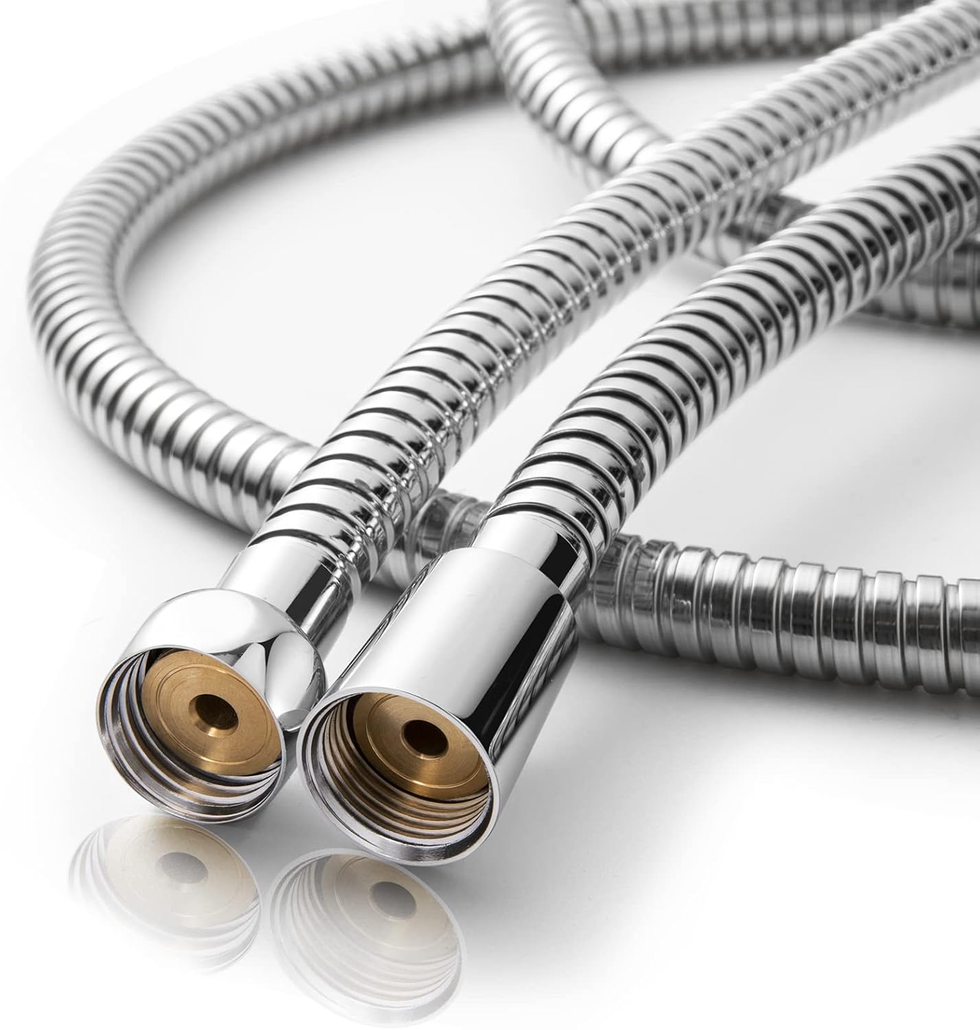Shower Hose, 48 Inch Bidet Hose High Pressure Explosion Proof Toilet Hose for Bidet Sprayer Stainless Steel Electroplating Handheld Shower Hose Flex Hoses with Woven Inner Tube, Chrome