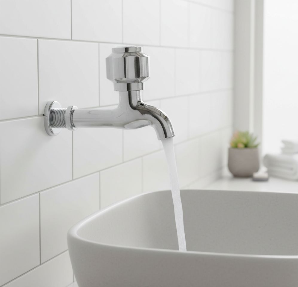 Bathroom/kitchen water tap metal body / c.p with Tablon Tape