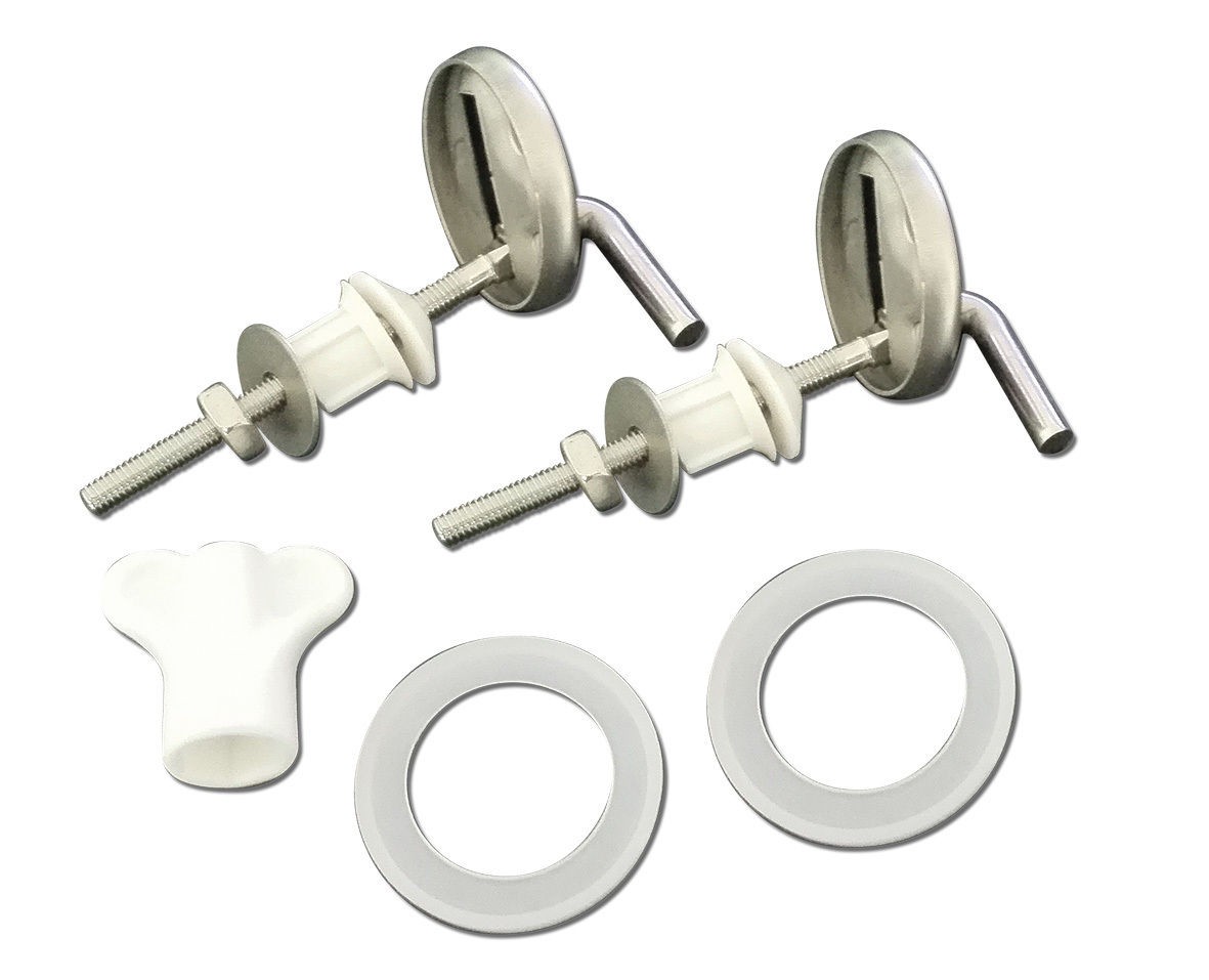 Stainless Steel Fully Adjustable & Replacement Toilet Seat Hinge Set