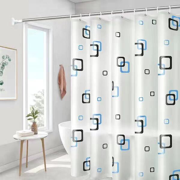 Long Printed Waterproof Bathroom Shower Curtain with Hooks (Width-150/180cmxHeight-180/200cm) – Eva materials Mildew Resistant, Durable Bathroom Bath Curtains