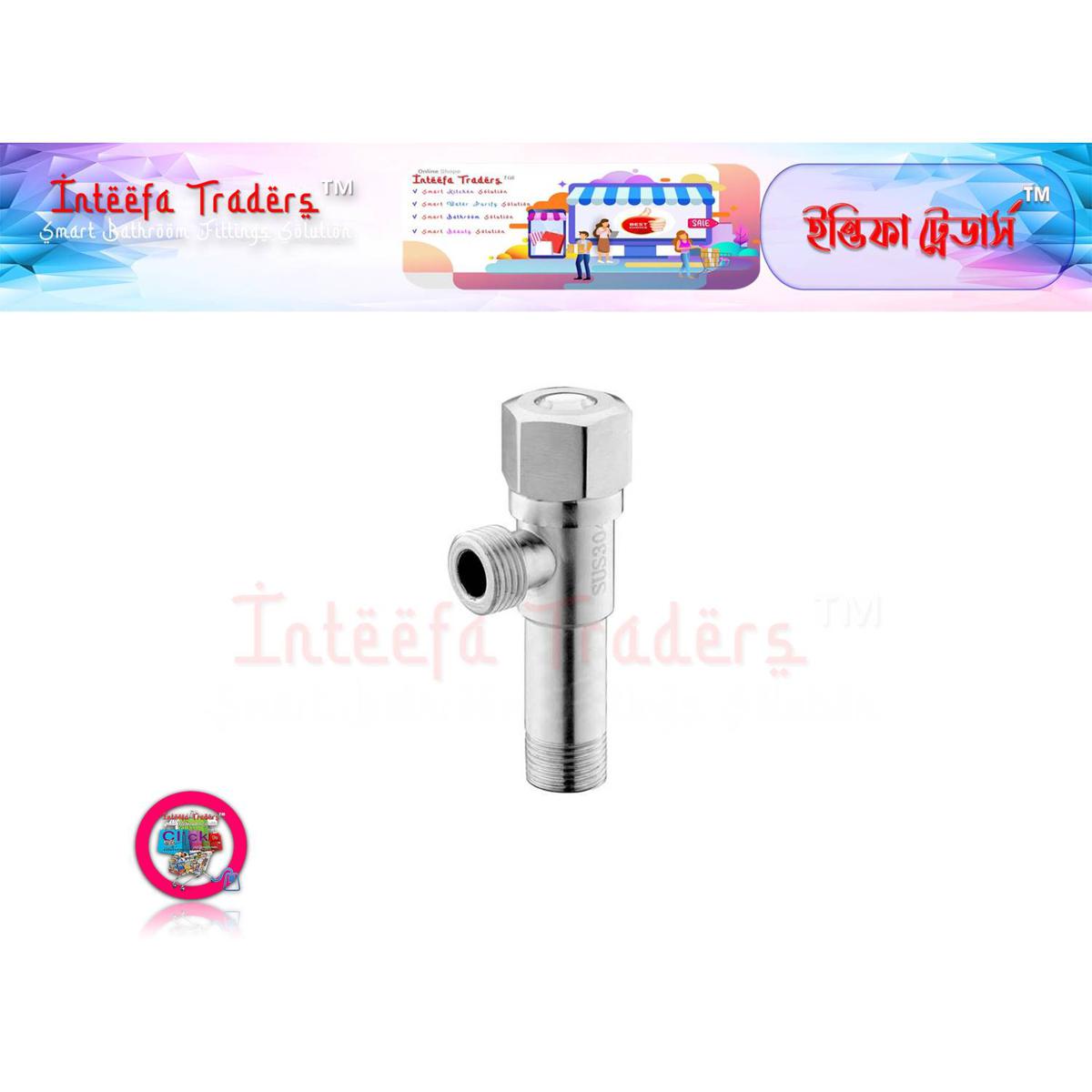 304 Stainless Steel Angled Valve Shower Head Toilet Faucet Stop Valve