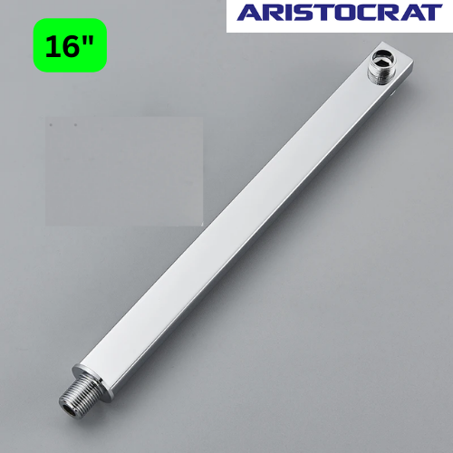 16" Extension Pipe G1/2 Thread Wall Mounted Shower Arm Shower Head Fixed Pipe Bathroom Shower Accessories