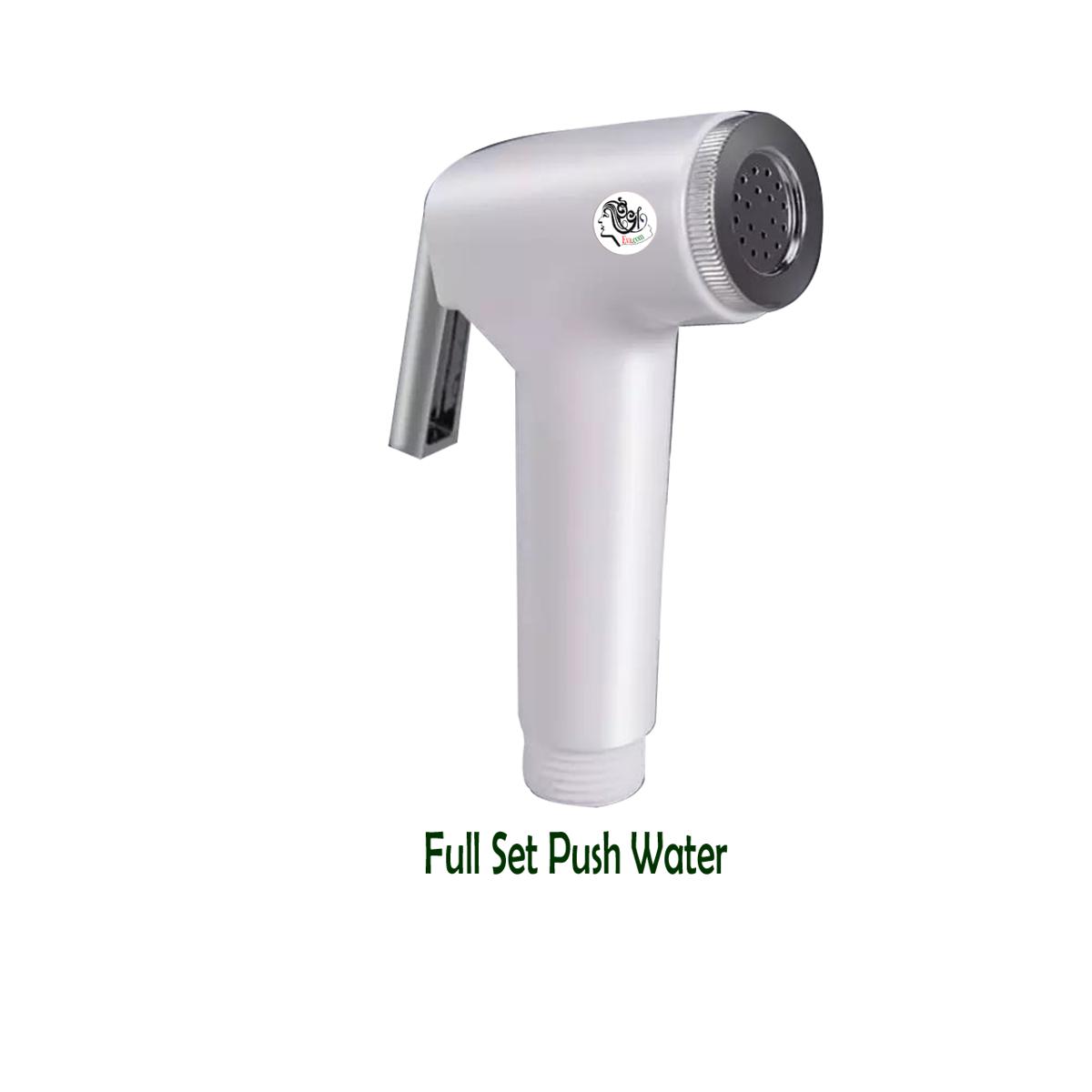 Durable Toilet Push Shower - White